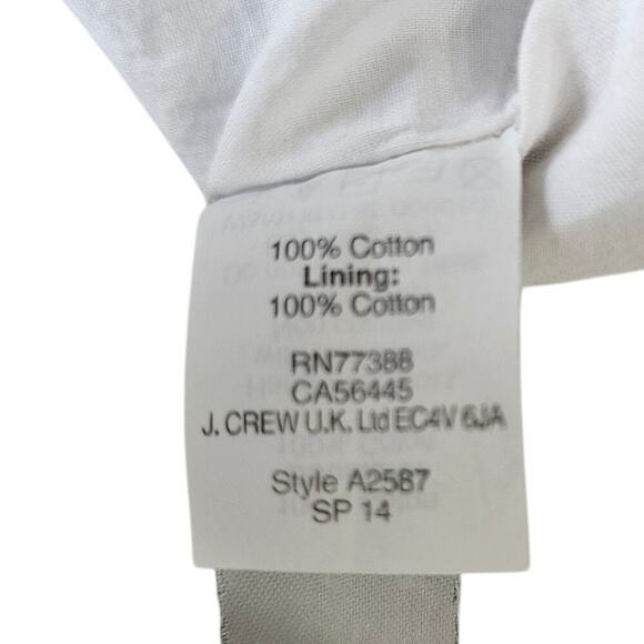 J.Crew Sleeveless Eyelet Shift Dress Blue / White Size 00 - Picture 9 of 10